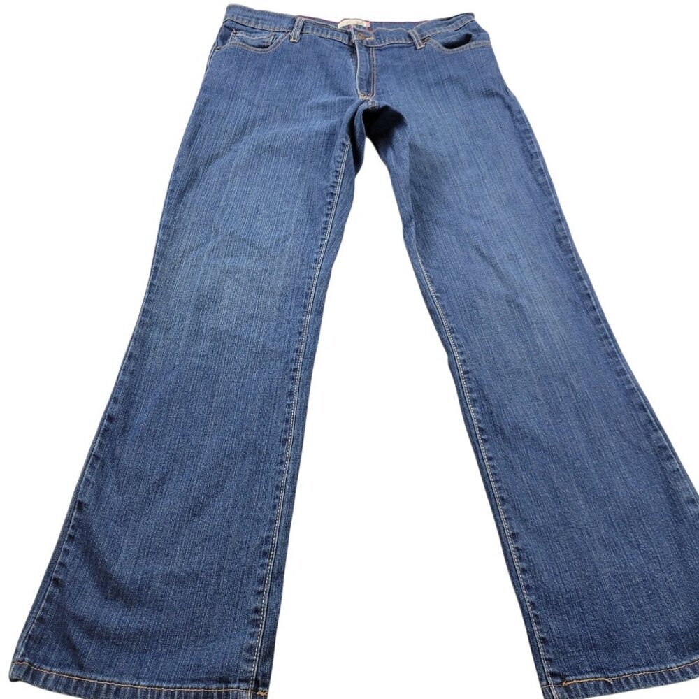 Levis 550 Jeans Womens 14 Blue Bootcut Relaxed Dark Wash Western Denim